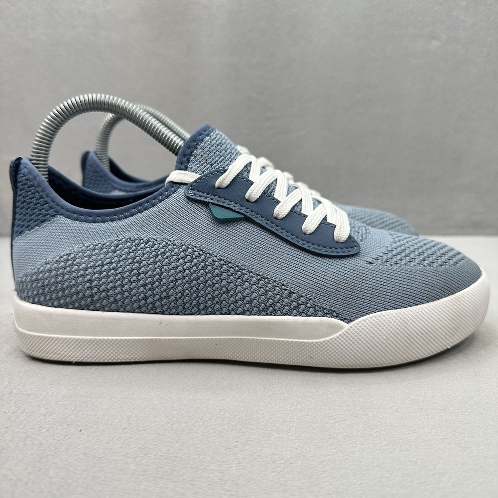 Womens Size 7 Vessi Weekend 1.5 Sneaker Shoes Blue Waterproof Knit Lace-Up
